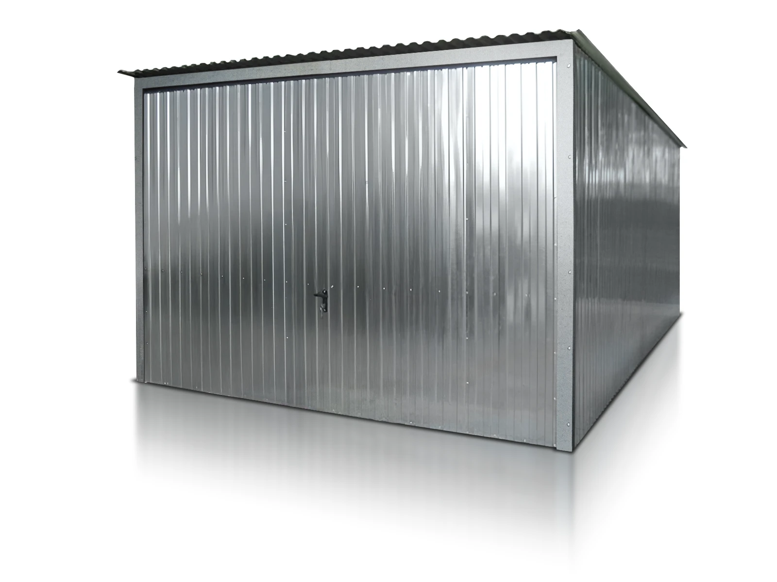 Garage en tôle simple 3x5m monopente galvanisé