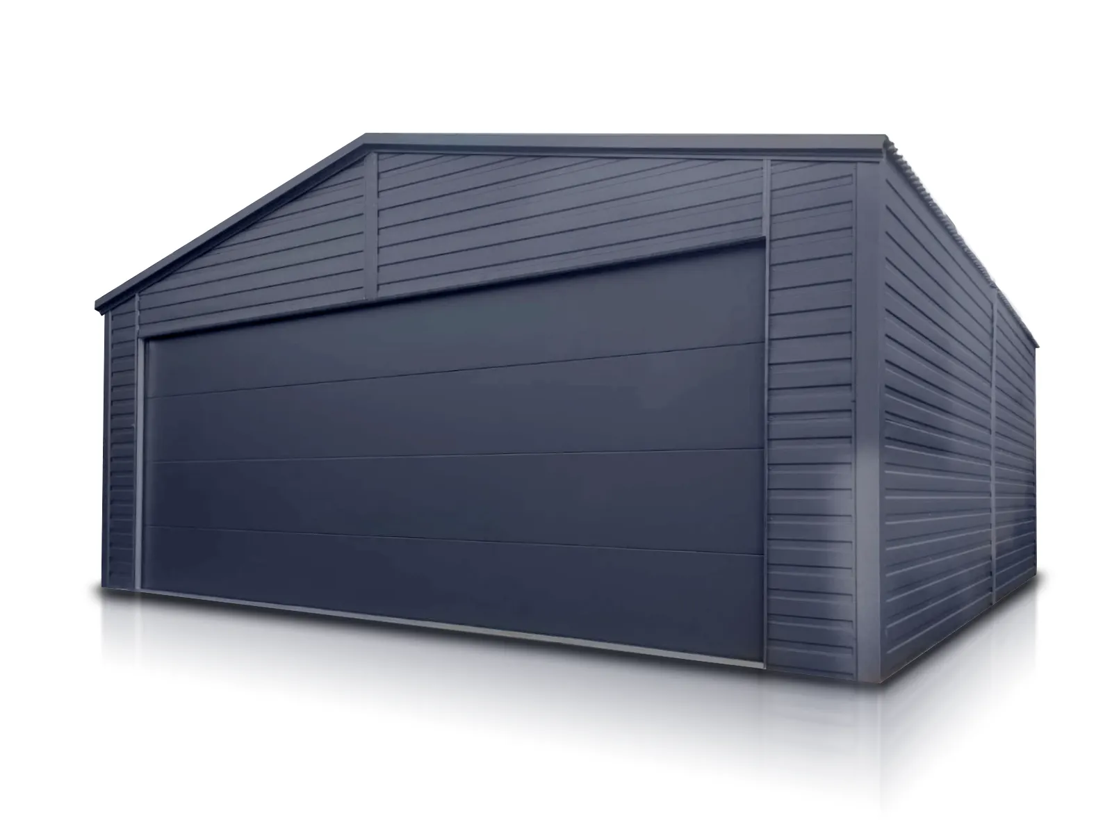 Garage en tôle simple 6x5,8m double pente graphite