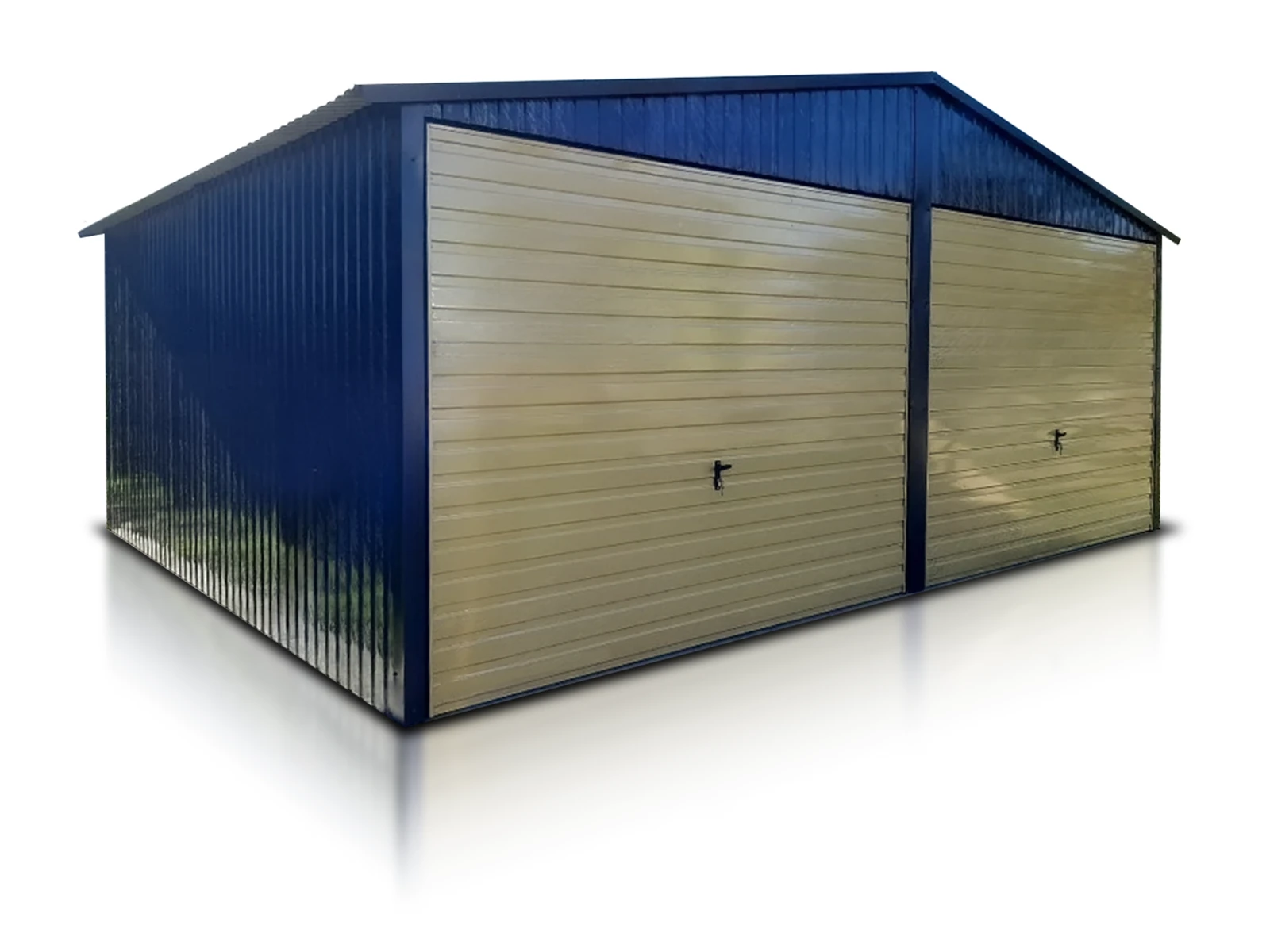 Garage en tôle double Louviers