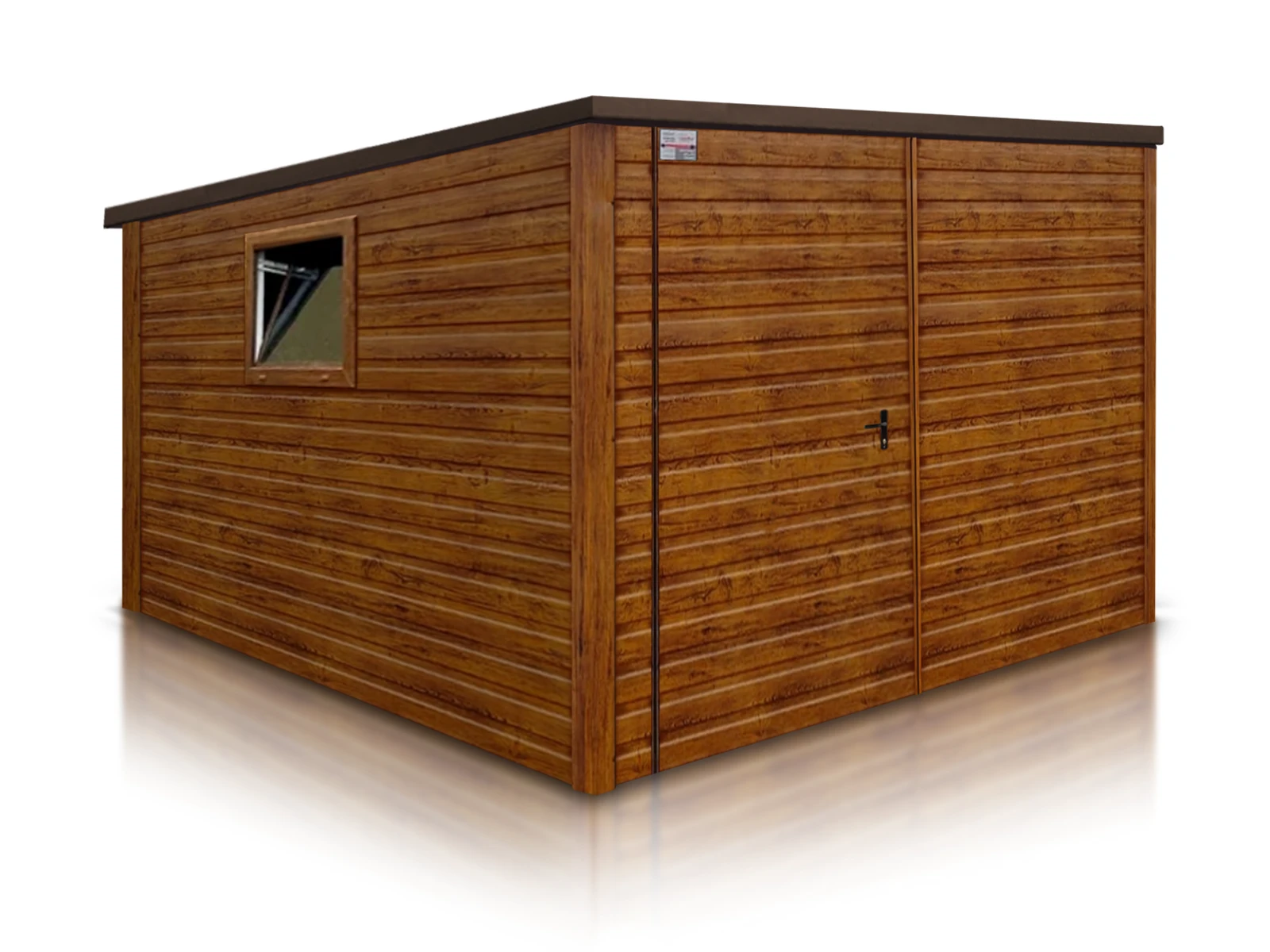 Garage en tôle effet bois Baud
