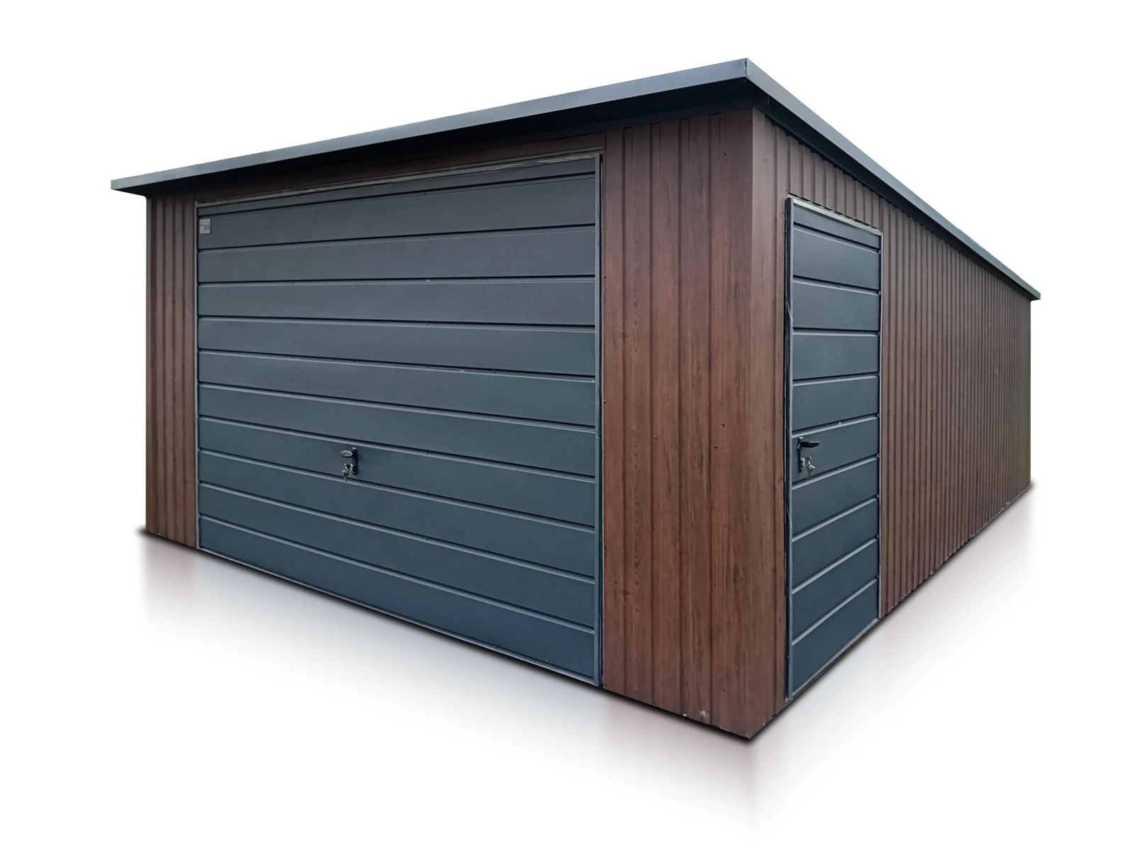 Garage en tôle effet bois Decize