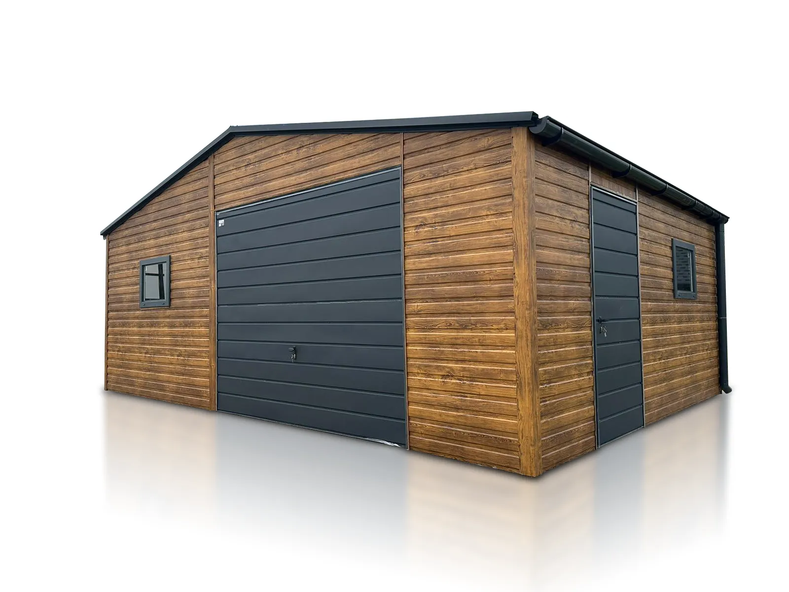 Garages en tôle effet bois Baud