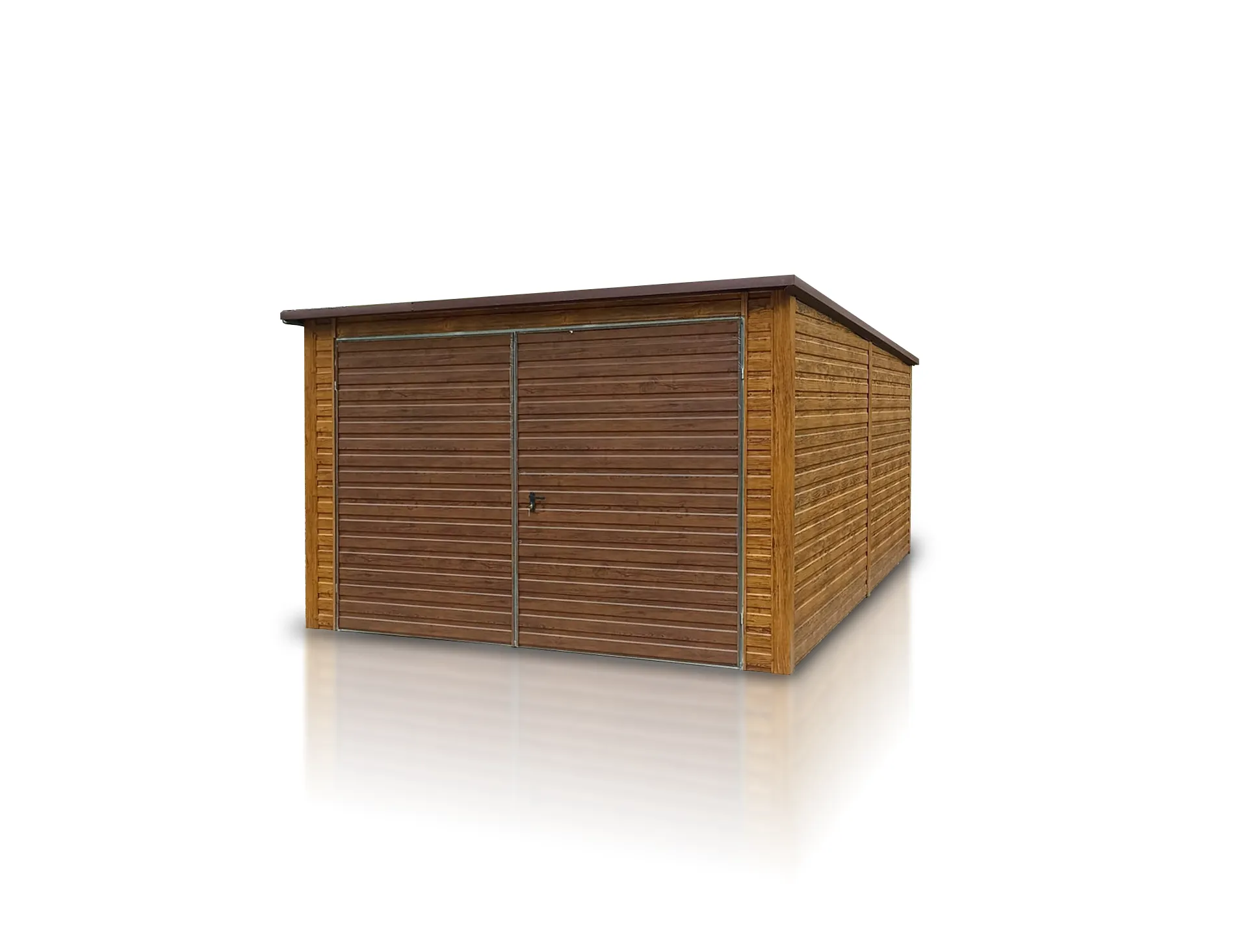 Garage en tôle effet bois Baud