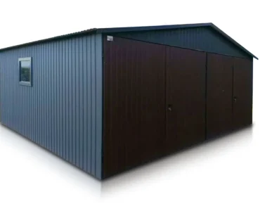 Garage en tôle double 6×5 m Double pente Graphite