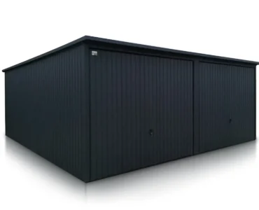 Garage en tôle double 6×5 m Monopente Graphite