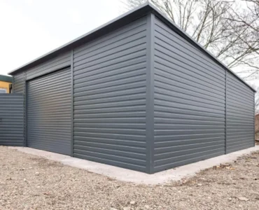 Halle en acier 7×6 m Monopente Graphite