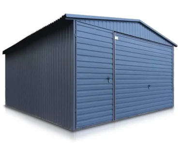 Garage en tôle simple 4×5 m Double pente Graphite