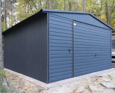 Garage en tôle simple 4×5 m Double pente Graphite