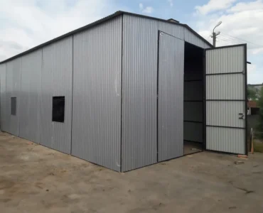 Halle en acier 6×10 m Double pente Aluminium