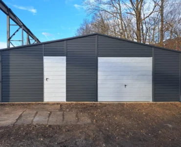 Halle en acier 9×20 m Double pente Graphite
