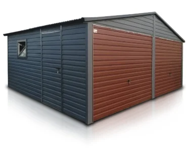 Garage en tôle double 6×5 m Double pente Graphite