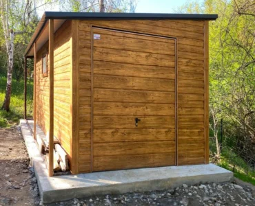 Abri de jardin 2.5×5 m Monopente Effet bois