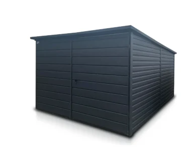 Garage en tôle simple 3×5 m Monopente Graphite