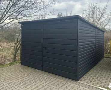 Garage en tôle simple 3×5 m Monopente Graphite
