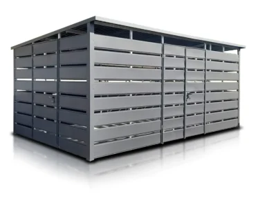 Abri à déchets 5×3 m Monopente Graphite