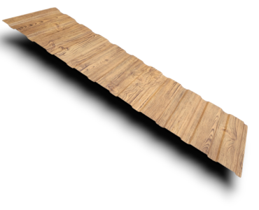 Tôle trapézoïdale T7 Effet bois Chêne doré