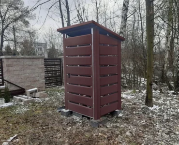 Abri à déchets 1×1 m Monopente