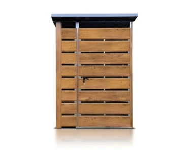 Abri à déchets 1.5×1.5 m Monopente Effet bois