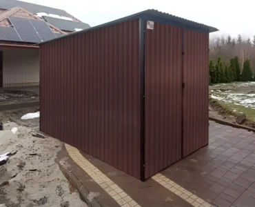 Abri de jardin 2×3 m Monopente Marron foncé