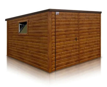 Abri de jardin 3×3 m Monopente Effet bois
