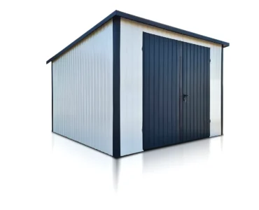 Abri de jardin 3×3 m Monopente Blanc