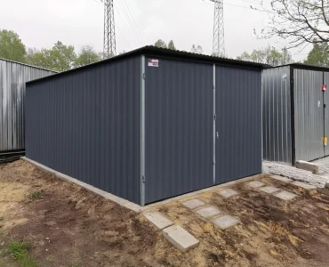 Garage en tôle simple 3×5 m Monopente Graphite