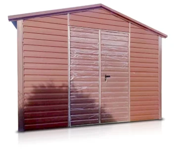 Abri de jardin 3.4×6 m Double pente Marron foncé
