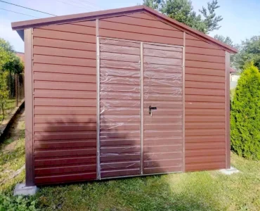 Abri de jardin 3.4×6 m Double pente Marron foncé