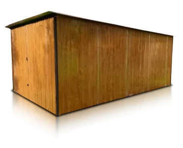 Garage en tôle simple 3×5 m Monopente Effet bois