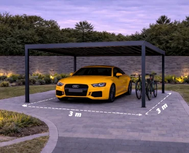 Carport 3x3 Abri de voiture en aluminium