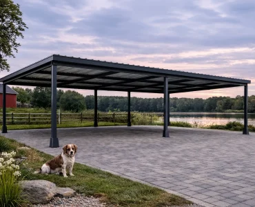 Carport 10x5 Abri de voiture en aluminium
