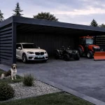 carport 7×5 z autami